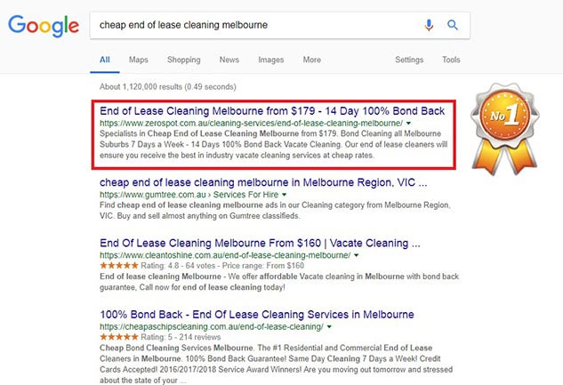 cleaning web design Melbourne
