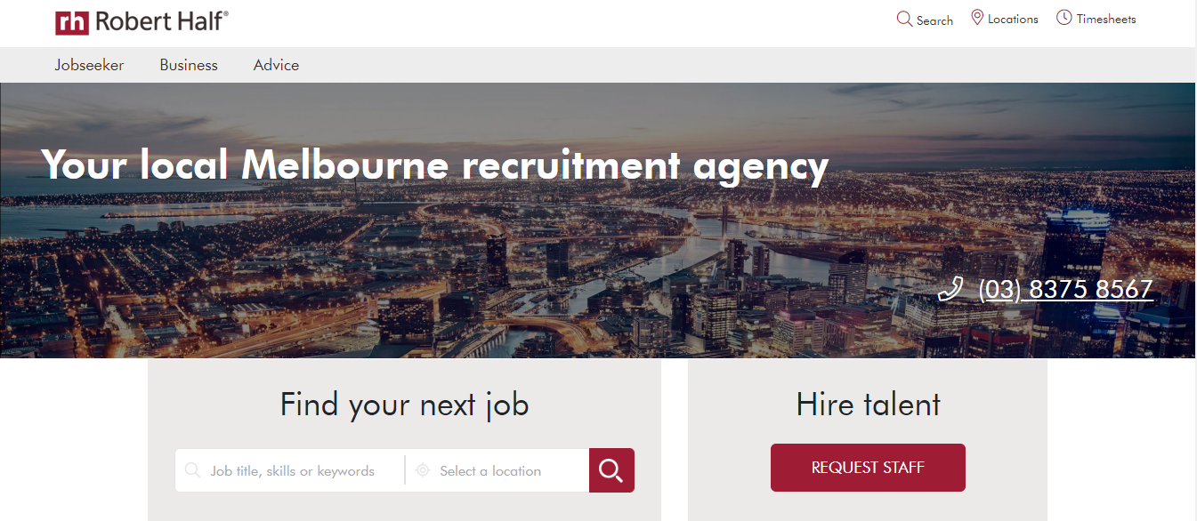 robert half recruitment agency melbourne