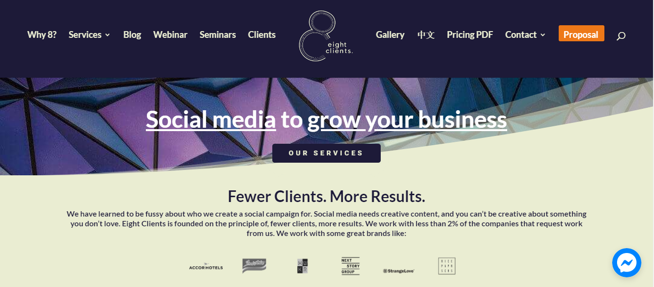 Eight clients social media agency melbourne